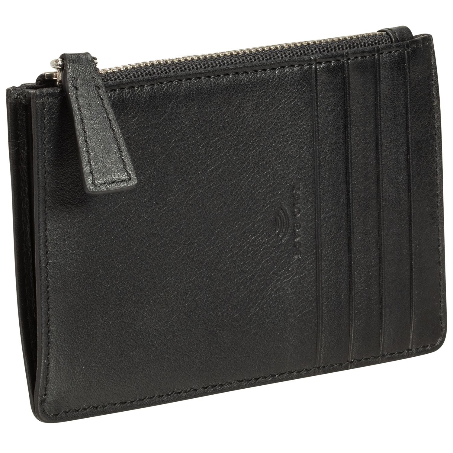 Mancini BASKET WEAVE RFID Secure Card Case and Coin Pocket