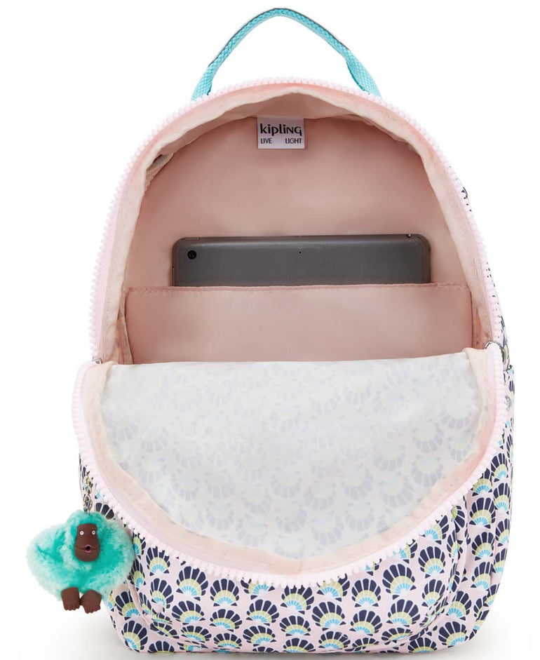 Kipling Seoul Small Printed Tablet Backpack - Geo Shell