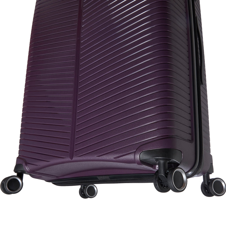 Mancini St. Lucia Collection Polypropylene Spinner Luggage 2-Piece Set (Carry-On & Large)