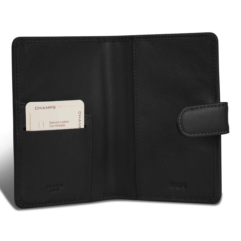 Champs Onyx Leather Passport Case