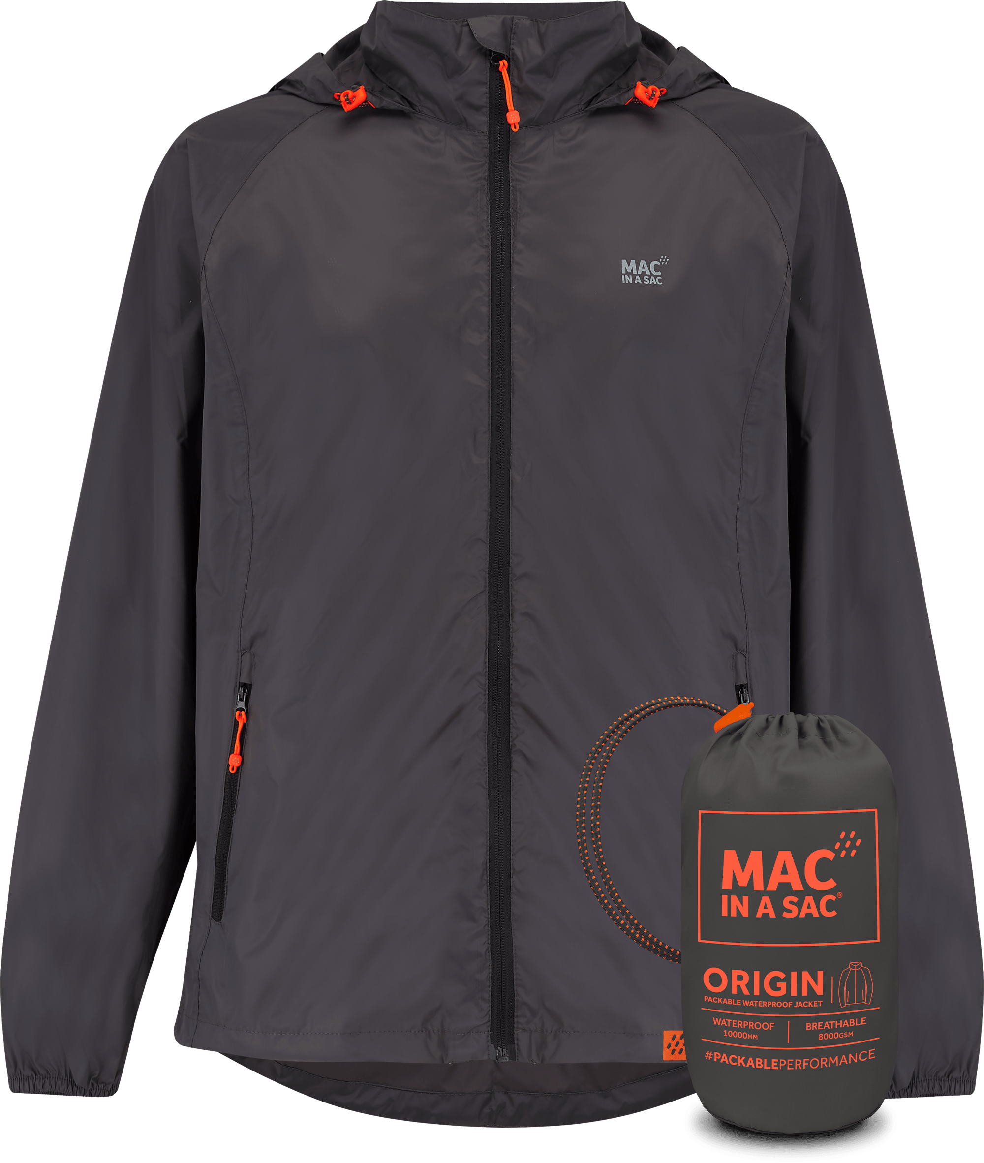 Mac In A Sac ORIGIN 2 Jacket - Charcoal
