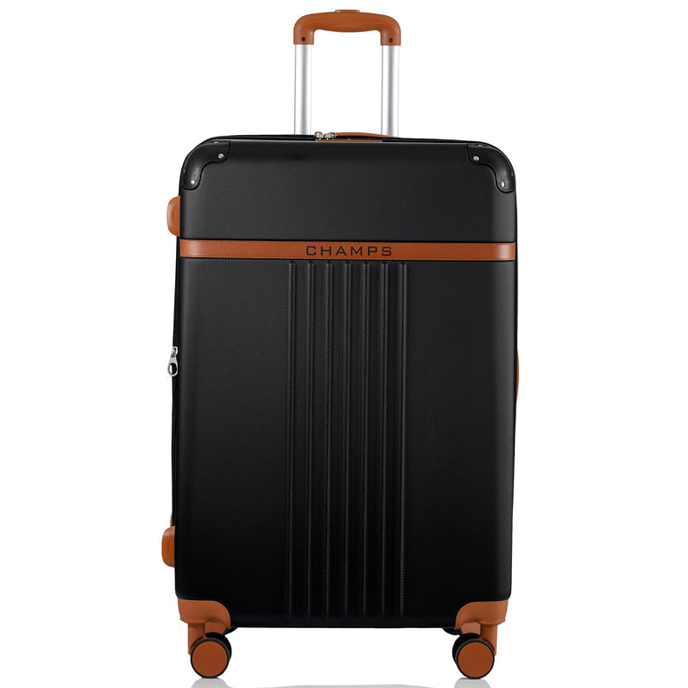 Champs Vintage Expandable 2-Piece Luggage Set (Carry-On & Large)