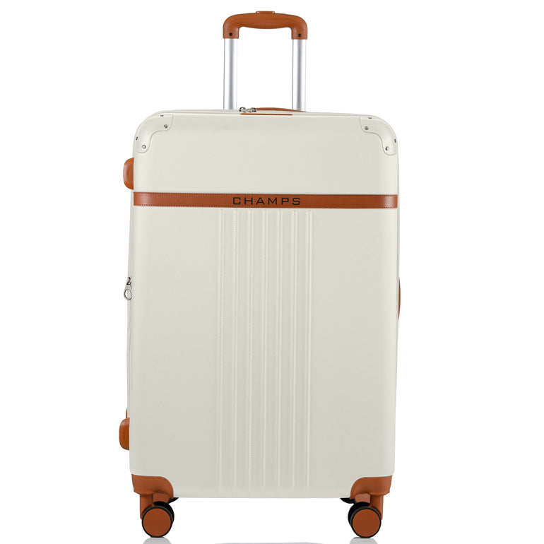 Champs Vintage Expandable 2-Piece Luggage Set (Carry-On & Large)