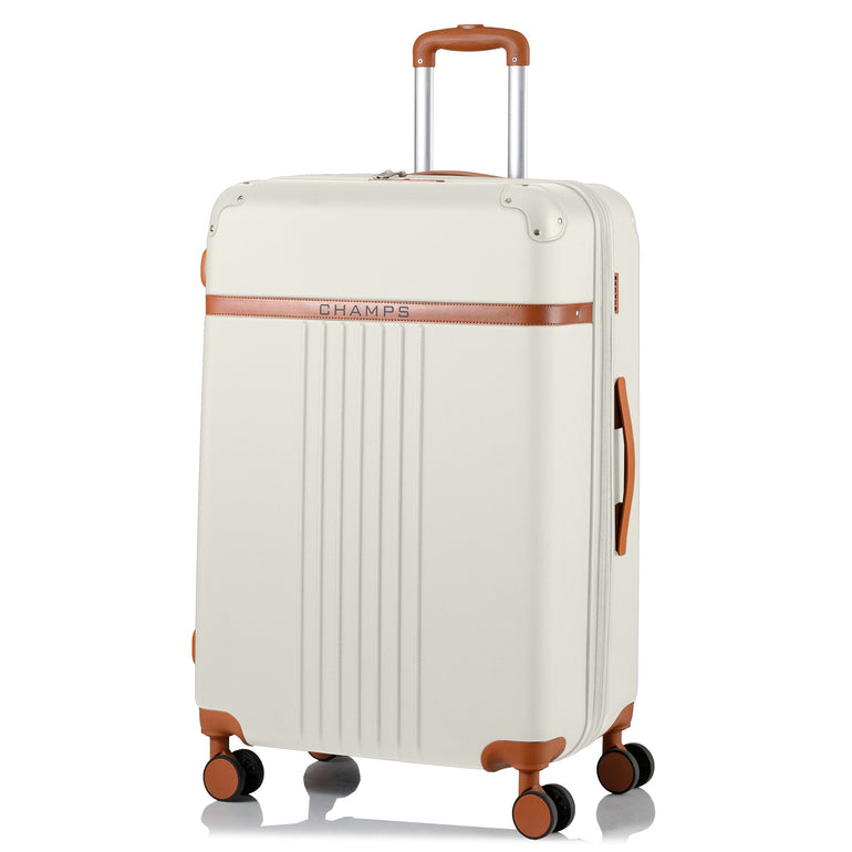 Champs Vintage Expandable 2-Piece Luggage Set (Carry-On & Large)