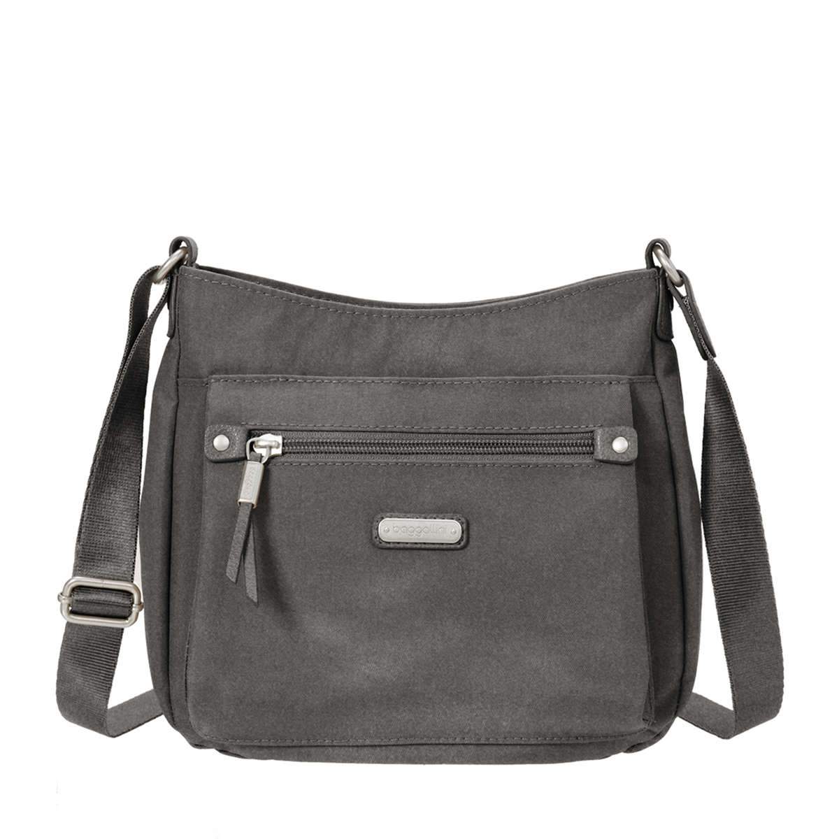 Baggallini Uptown Bagg With RFID Phone Wristlet - Sterling Shimmer