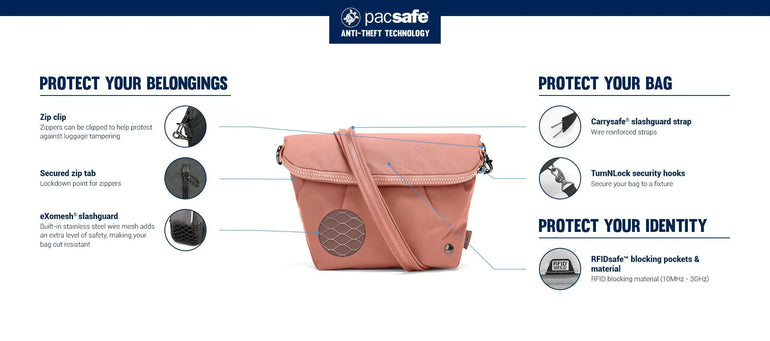 Pacsafe Citysafe CX Anti-Theft Convertible Crossbody Bag