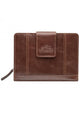 Mancini CASABLANCA Ladies' RFID Secure Medium Clutch Wallet - Brown