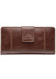 Mancini CASABLANCA Ladies' RFID Secure Clutch Wallet - Brown