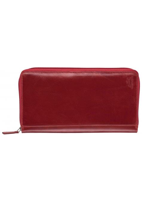 Mancini CASABLANCA RFID Secure Deluxe Passport / Travel Organizer - Red