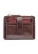 Mancini EQUESTRIAN-2 Men`s RFID Secure Card Case and Coin Pocket - Brown
