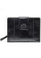 Mancini CASABLANCA Ladies' RFID Secure Medium Clutch Wallet - Black