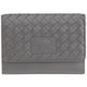 Mancini BASKET WEAVE RFID Secure Medium Clutch Wallet - Grey