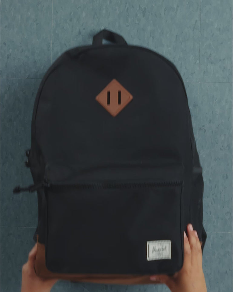 Herschel Heritage Youth Backpack - Dark Sea/Saddle Brown