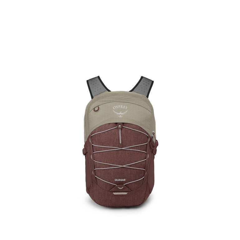 Osprey Quasar 26 Everyday Commute Backpack - Sawdust Tan/Raisin Red