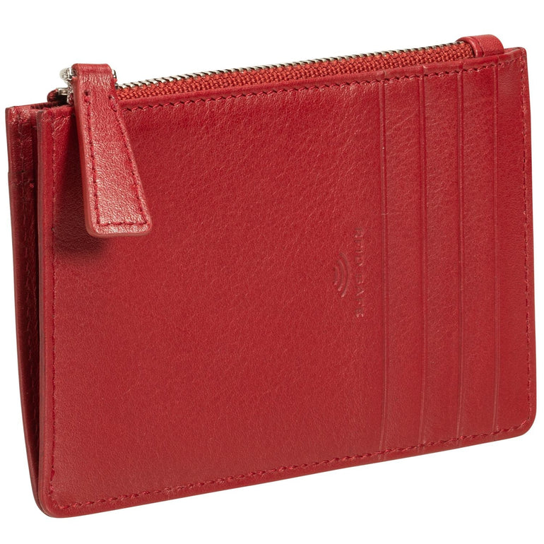 Mancini BASKET WEAVE RFID Secure Card Case and Coin Pocket